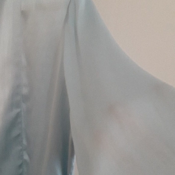 Winter Silks Soft Blue Open Blouse, So cute over camisole, Flowy, M - Picture 4 of 10